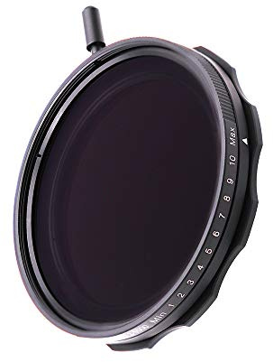 JONGSUN Filtre ND Variable 58mm, S-Pro MRC 16 Couches Revêtements Nano, 10 Arrêt ND2-ND1000 Graduées, Caméra Filter Densité Neutre