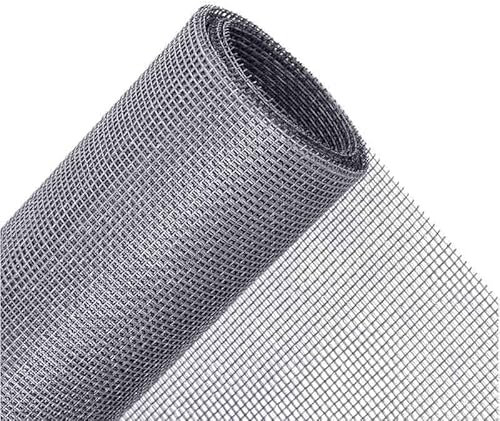Tela Mosquitera para Puerta y Ventana, Malla mosquitera Fibra de Vidrio de Color Gris (150 x 200 cm)