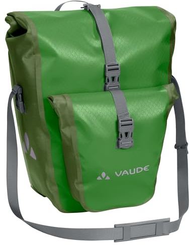 VAUDE Fahrradtasche für Gepäckträger Aqua Back Plus Single 1 x 25 L in grün, Hinterradtasche wasserdicht, Fahrrad Gepäckträgertasche hinten, einfache Befestigung – Made in Germany