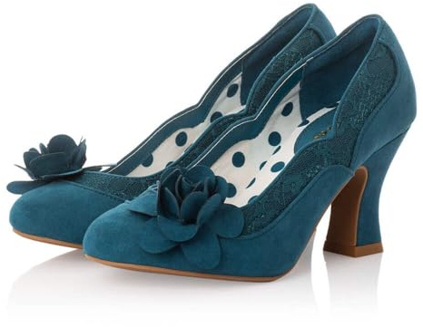 Ruby Shoo Kvinnors Chrissie blockklackade hovskor 09336, bensin, 37 EU