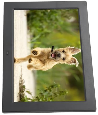 Digitaler Bilderrahmen 12-Zoll-Digital-Bilderrahmen, LED-HD-Smart-Bilderrahmen, Einfache Bedienung für Senioren, Kinder, Erwachsene, Videoplayer-Rahmen mit Handbuch, Fernbedienung(EU)