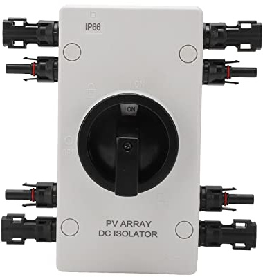 1000V 32A Solaire PV DC Isolateur Disconnect Switch, IP66 Système Solaire Imperméable Combiner Box Solaire Isolateur PV pour RV, Bateaux, Système D'alimentation Solaire