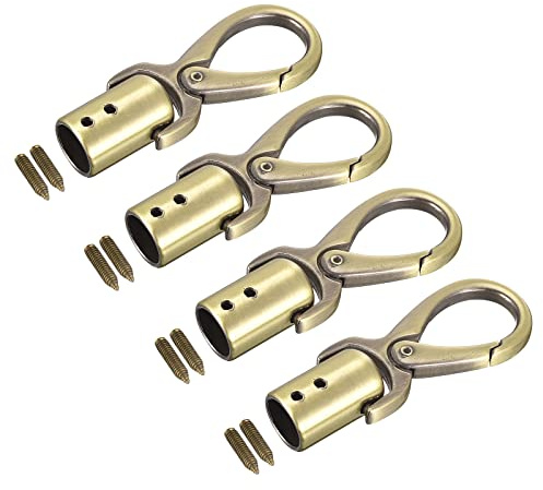 sourcing map Endkappe für Kordel 4Stk. 0,55/14mm Trommel Perlen Terminatoren Bronzeton