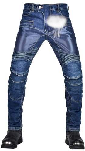 oFzimTo Pantaloni Moto Uomo con Protezioni, Traspirante Jeans Moto, Disponibili in Un'ampia Gamma di Colori