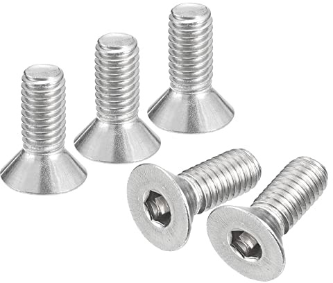 QUARKZMAN 50Stk #10-32x1/2 Flach Senkkopf Steckdose Kappe Schrauben 304 Edelstahl Sechskant Steckdose Flachkopf Schrauben Voll Gewinde Senkkopf Bolzen