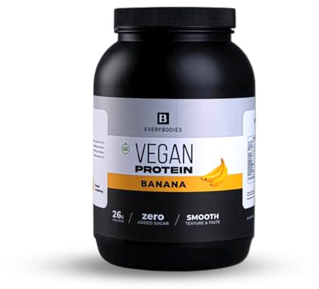 Vegan Pea Protein Powder (Banana) - Pea, Pumpkin Seed, Brown Rice Blend - 910g, 26 Servings - Ideal for Men and Women…