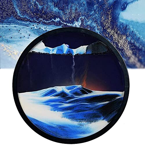Peinture De Sable Qui Coule, Image De Sable Dynamique,3D Naturel Paysage Flowing Sand Picture Sablier De Paysage Abstrait,affichage 3D Mer Profonde En Mouvement, Image De Sable Mobile ( Color : A )
