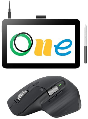 Logitech MX Master 3S - Ratón Inalámbrico Performance con Desplazamiento Rápido, Ergo, 8K dpi, Funciona sobre Cristal + Tableta de Dibujo Wacom One 12 con Pantalla de 11,6, Full-HD 99% de sRGB