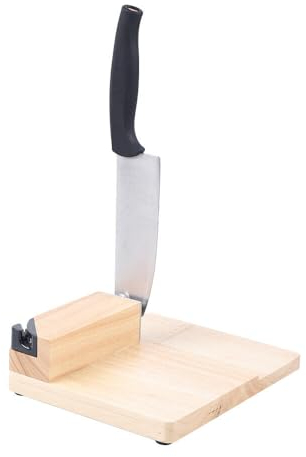 Couteau de Coupe Accueil, Coupe-Cuisine Biltong, Coupe-Pain Manuel Biltong Vegetable Couteau Fruits Food Cutter Interface Bois Ménage Acier Inoxydable Cuisine Coupeur avec Planche à découper en Chêne