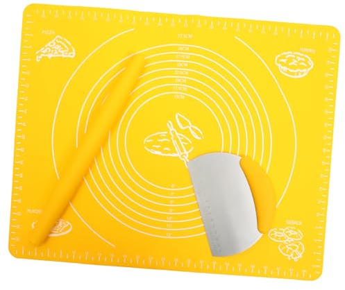 TOPBATHY 3pièces Tapis De Pâtisserie Silicone Pâtisserie Et Spatule Acier Inoxydable Ustensiles De Cuisine pour Cuisine