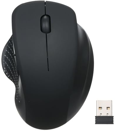 ZJchao Mouse Wireless, Mouse Verticale Wireless 2.4G Mouse Ergonomico con Ricevitore USB Mouse Wireless Verticale per PC Mac Laptop (BLACK)