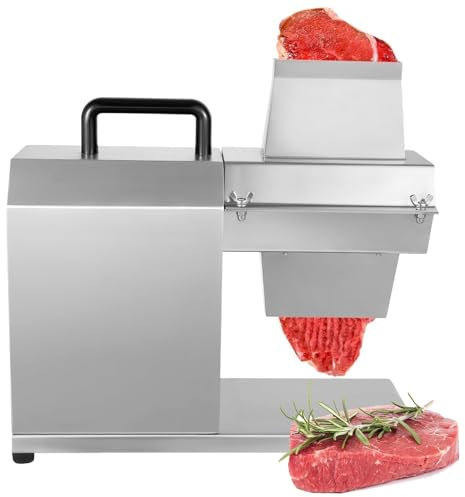 COUCHO Electric Meat Tenderizer Cuber Steak Machine, 450W Commercial Heavy Duty Meat Cuber Tenderizer Tool, Stainless Steel for Pork, Beef, Lamb, Boneless Steak, Mutton