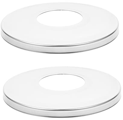 YARNOW 304 Stainless Steel Pool Ladder Covers Universal Replacement Escutcheon Plates for Inground Pools 2-Piece Decorative Handrail Accessories