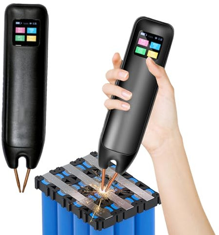 Soldador Por Puntos Para Baterías, Soldador Por Puntos Portátil Con Modos Automático Y Manual Con Batería Y Pantalla Led 99 Velocidades Ajustables Mini MáQuina De Soldar Para Paquetes De BateríAs Diy