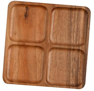 Cabilock 1 Stk Holzgitter Obstteller Mit Deckel Servierplatten Serviertablett Mit Deckel Plätzchen-tabletts Nussschale Mit Deckel Snack-tablett Plätzchenschalen Mit Deckel Akazie Brown