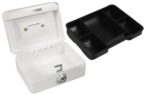 Angoily Schlüsselbox Aus Metall Mit Zahlenschloss Sicherer Geldkassette Für Aufbewahrung Abschließbare Versteckte Aufbewahrungsbox Mit Tablett