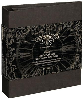 Graphic 45- Binder Album with Interactive Pages – Black