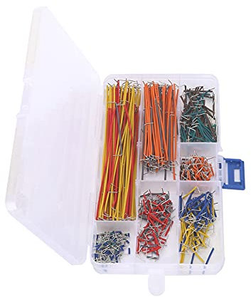560Pcs Jumper Wire U‑Shaped Color Breadboard Lines Circuit Board Pin Expansion Accessories, Circuit Board Jumper Kit, for Easy Breadboard Circuit Testing, Convenient Storage Box
