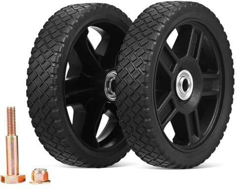 Kisangel 2 Piezas Ruedas De Cortacésped Ruedas De Repuesto De Plástico Para Cortacésped De Empuje Estándar Accesorios Adecuado Mayoría De Empuje