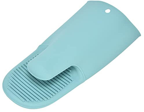 Silicone Heat Insulation Gloves, Long Thick Hand Clamp/Holder Oven Microwave Holder Glove Hanger, Multi Functional for Kitchen Use (Nordic Green)