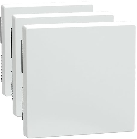 Schneider Electric Merten Wippe, Abdeckung Wechselschalter-, Ausschalter-, Kreuzschalter-, Taster-Einsatz, System M, aktivweiss glänzend, Artikelnummer 432125, 3 Stück