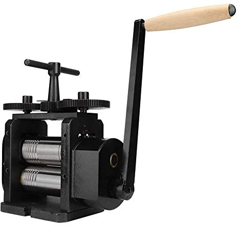 Jewelry Rolling Mill, Manual Adjustable Gear Mini Milling Machine with Multiple Rollers, Hand Crank Design for Jewelry Making and Craft Processing