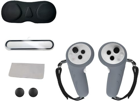 Cómodo paquete de accesorios para juegos VRs con cubiertas de silicona para controlador de lentes 4Ultra, funda de silicona