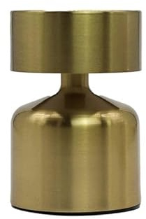 CeeKay Traders Lámpara táctil de hongo, bronce, recargable por USB, 400 W, diseño plano