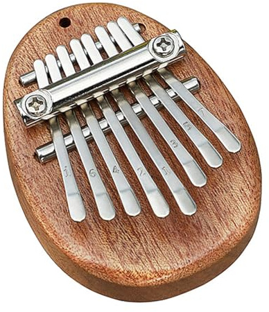 8 Key Thumb Piano Miniature Finger Musical Instrument for Creative Travelers Wood Metal
