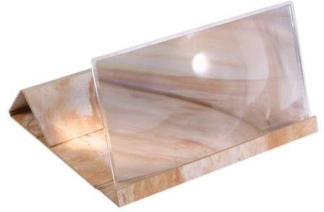 Support Téléphone Pliable 12 Pouces, Agrandisseur Écran 3D Anti-Buée | Loupe Optique pour Lecture et Quotidien, Réduit Fatigue Visuelle, Filtre Uv, Matériaux Acrylique Bois