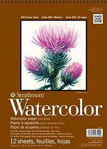Strathmore 400 Series Watercolor Block, Cold Press, 13x17 Bound (4 sides), 15 Sheets/Block