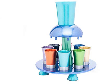 World Of Judaica Colorful Yair Emanuel Aluminum Kiddush Fountain