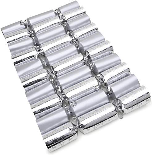 100 Silver Christmas Crackers - Toll für Pubs/Clubs/Restaurants/Schulen + viel mehr!