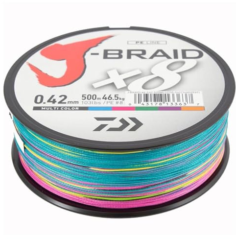 Daiwa - Fishing Braid J Braid 8B 500M 35/100 Multicolore - 12755535