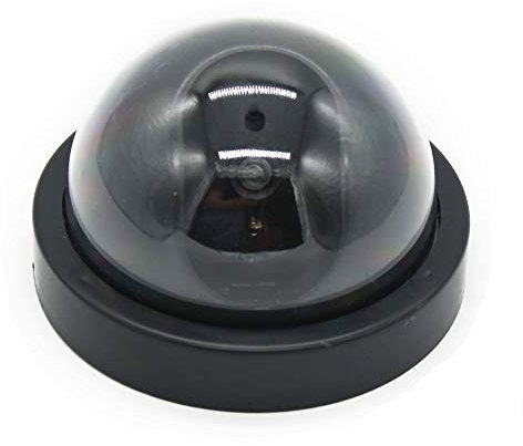 Q4 Cctv Dummy Dome Camera, Simulation CCTV Camera with Red Flashing Light, Fake Security Camera for Home Surveillance