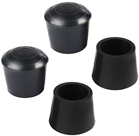 sourcing map 4pcs Leg Caps Tips 22mm 7/8 Inch Anti Slip Rubber Furniture Table Feet Cover Floor Protector Reduce Noise Prevent Scratches Black
