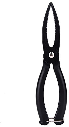 SolUptanisu Pince à pêche en Plastique Outil ABS léger poignée Anti Rouille Fish Grip s'attaquer Pince à lèvres Porte Poisson Trigger Clamp (Noir)
