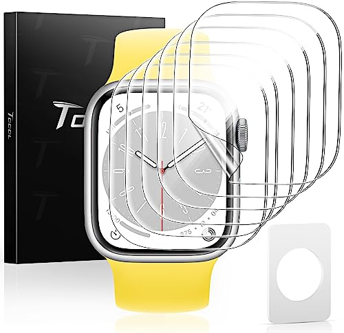 TOCOL 6 Pezzi Pellicola Protettiva per Apple Watch SE 3/4/5/6 40mm, Auto Guarigione, Senza Bolle, Antigraffio, HD Trasparente TPU Pellicola protettiva per display