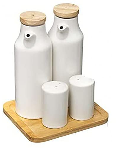 Hogar y Mas Juego DE Aceite Y VINAGRE + SALERO Y PIMENTERO