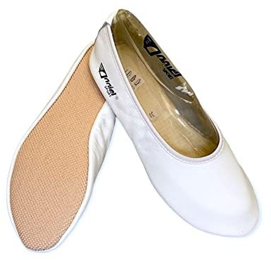 Anniel 2019 - Zapatillas Gimnasia Ritmica Niña-Niño, Punteras Gimnasia Ritmica Niña de Cuero Made in Italy, Ballet y Diversos Deportes de Interior, Disponible en Todos los Tamaños