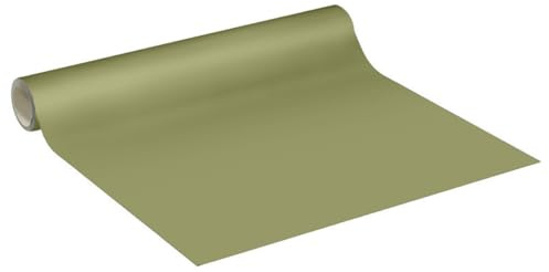 Ambiance Sticker Vinilo Forrar Rollo Láminas Papel Pintado, Adhesivo Muebles Autoadhesivo Impermeable Decorativo para Cocina, Armario, Puerta, Mesa - Verde Oliva - H60 x L200 cm