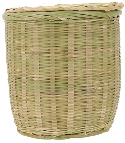Cabilock Woven Bamboo Basket for Kitchen Fruit Storage Versatile Toy Basket Bamboo Woven Trash for Pantry Storage