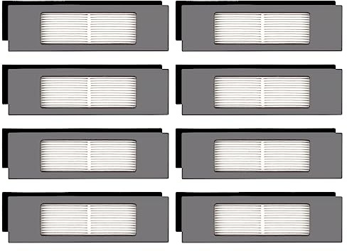 (8 Stück) N10 HEPA Filter Zubehör Set für Saugroboter ECOVACS DEEBOT OZMO N10, N10 Plus, 920, 950, T8 AIVI Max, T9, T5, N5, N7, N8+, N8 Pro Plus, DX55, DX93 DJ65, Filterset Ersatzteile