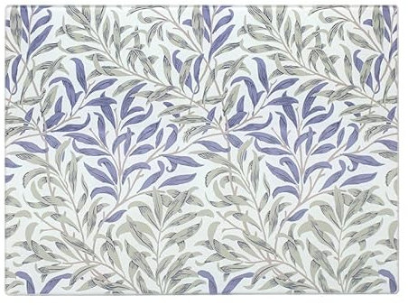 Lesser & Pavey British Designed Glass Chopping Boards | Glass Chopping Board Suitable for All Types of Kitchen | Chopping Boards Great for Chopping Meat & Veg - William Morris