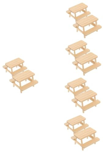 UPKOCH 10stücke Miniatur Puppenhaus Tisch Und Stuhl Teiliges Deko Möbel Für Mikro Landschafts-Dekoration Fotorequisiten Und Miniature Spielszene