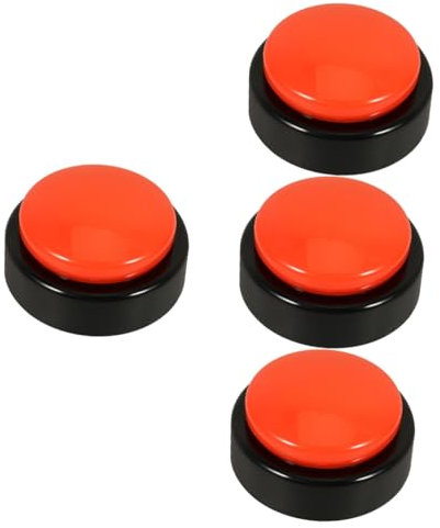 Warmhm 4 Stück Wecker Mit Großem Knopf Wecker Digitaluhr Digitaler Moderner Stil Stummschaltung Kleiner Haushalts Schreibtischuhr Abs Orange