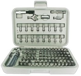 Magnetic Screwdriver Set with 102 Interchangeable bits, Ideal for DIY tasks and Household Repairs.
