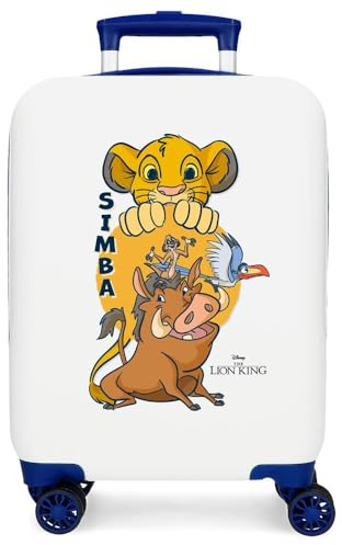 Disney Il Re Leon Simba & Friends Valigia per Bambini Rigida Chiusura a combinazione Laterale 4 Ruote Bagaglio a Mano è realizzato in ABS, un materiale rigido e leggero., Simba Friends, Taglia unica