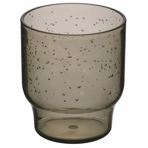 Villa d'Este Home Tivoli 1996 Lot de 6 verres à eau 325 ml bulles vert olive, plastique MS, cèdre Pedro, unique