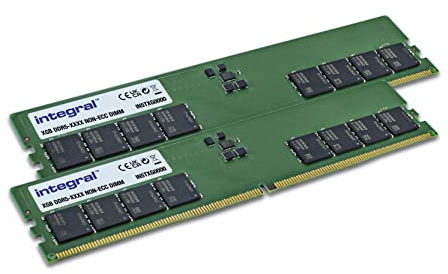 Integral 16GB Kit (2x8GB) DDR5 RAM 4800MHz DIMM Módulo de Memoria para PC de Escritorio